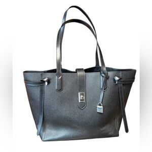 MICHAEL KORS CASSIE large black pebbled leather Tote Bag - Excellent